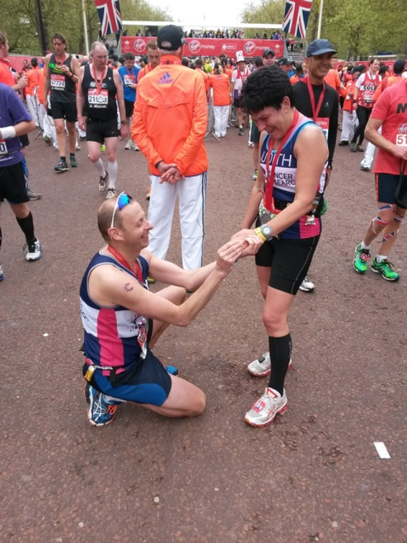 Main image for Marathon proposal for Barnsley couple