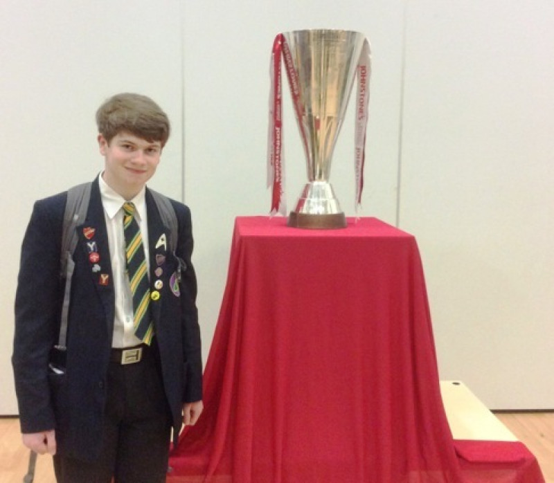 Main image for Pupils get their hands on Barnsley’s silverware