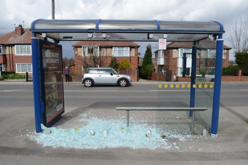 Main image for Vandals smash bus shelters