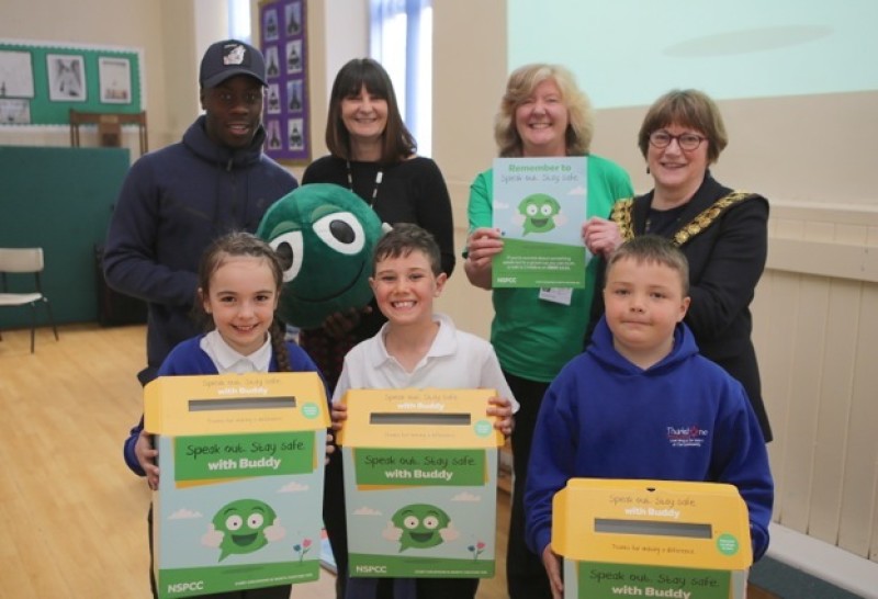 Main image for Barnsley players join NSPCC campaign