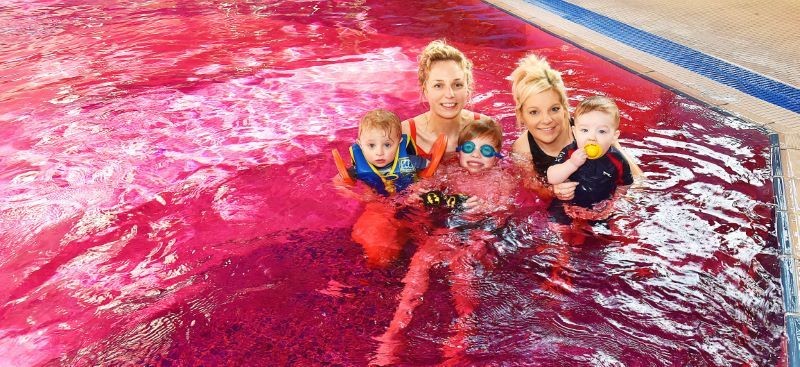 Main image for Swimmers were tickled pink...