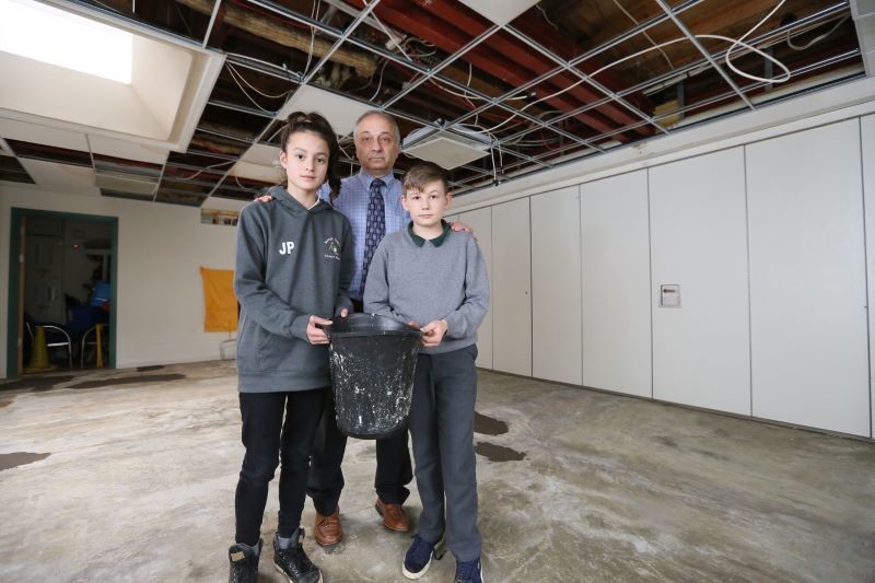 Main image for Pipe theft leaves school flooded