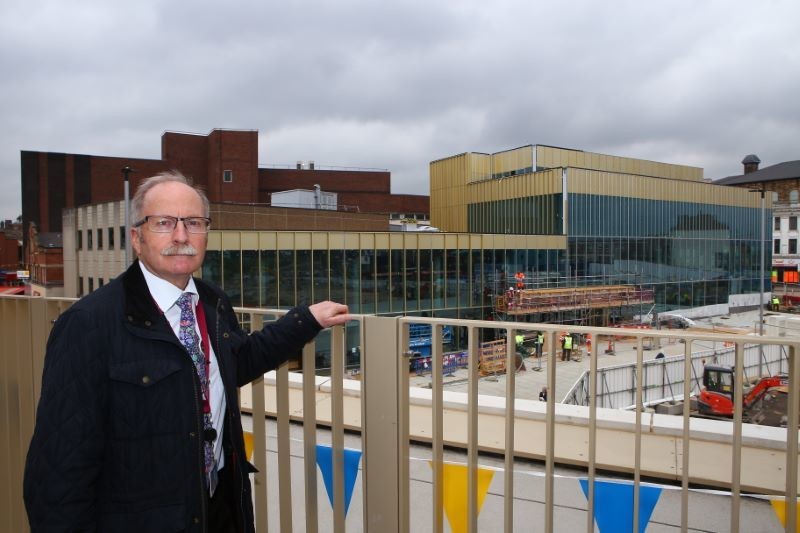 Main image for Library keys to be handed over as construction heads into final phase