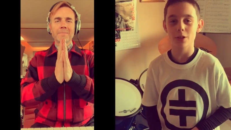 Main image for Young drummer praised by Take That pop star