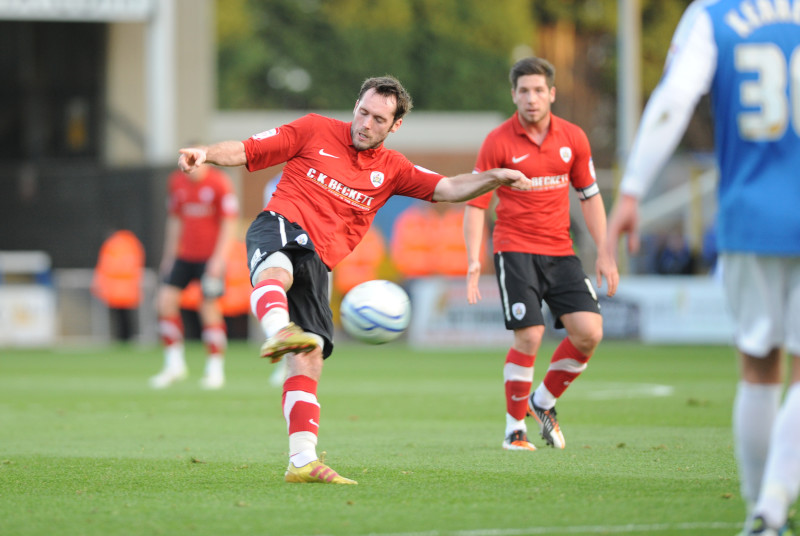 Main image for Jim coaching at Oakwell academy and still calls the Reds ‘my club’ 