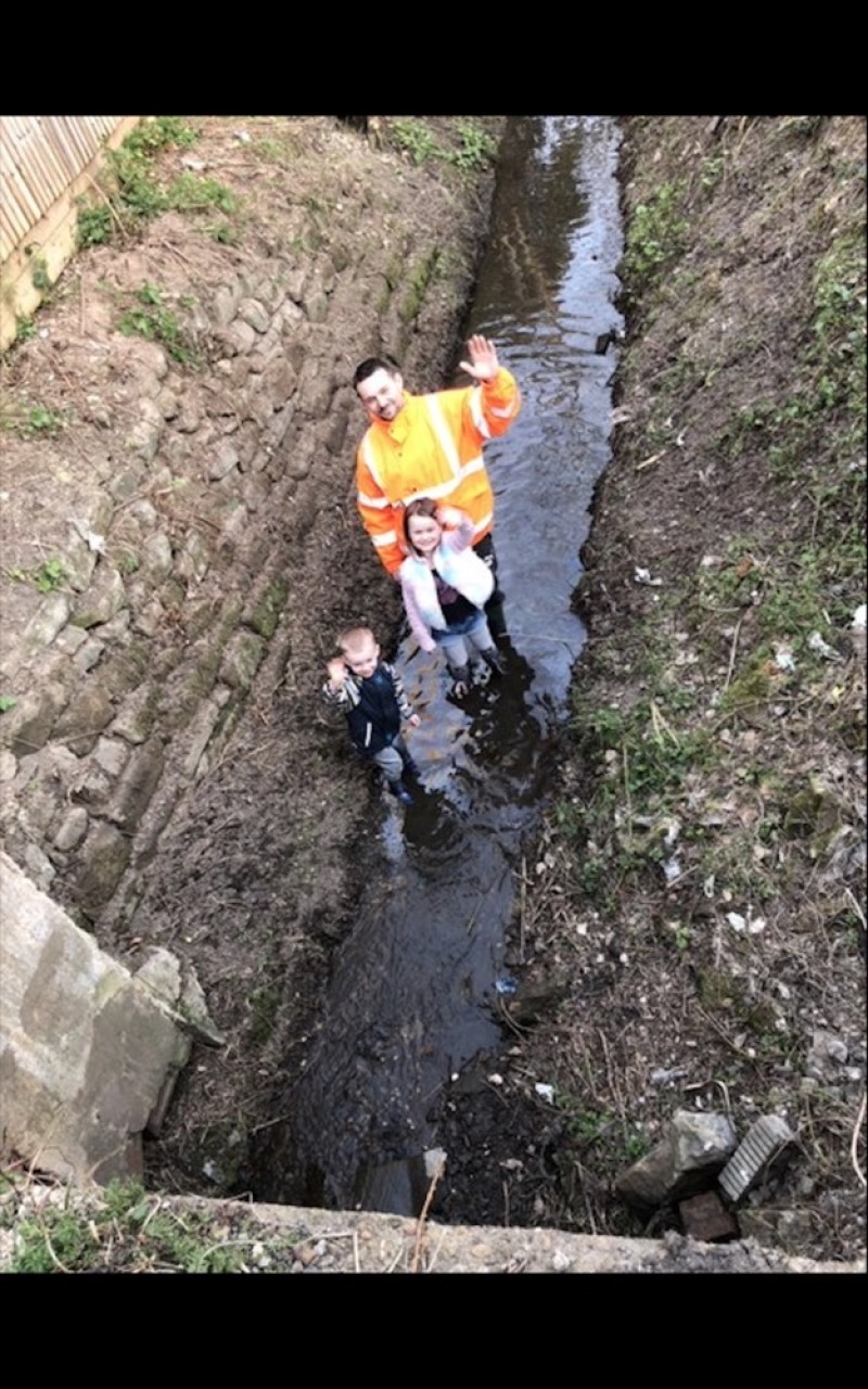 Main image for Resident praised for clearing flood-hit watercourse