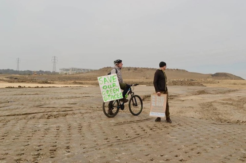 Main image for Environmental activists plant tree on Hermes ‘megahub’ site