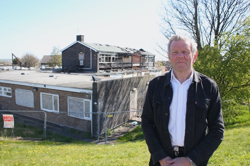 Main image for Fire-hit Belmont’s demolition begins...