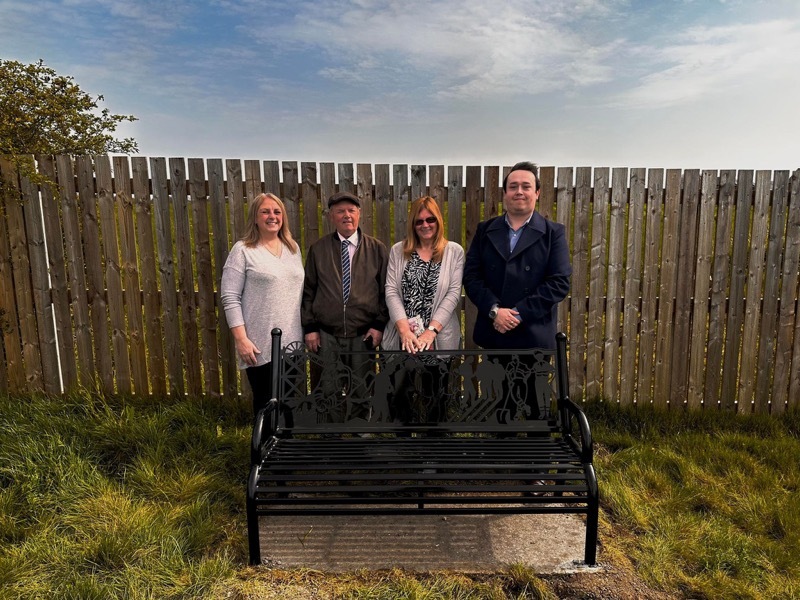 UNVEILING: Couns Ashley Peace and Dorothy Coates alongisde Michael Hanley and Brenda Doyle.