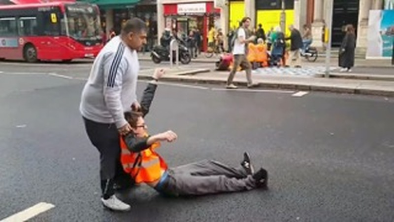 ARREST: David in London on Saturday.