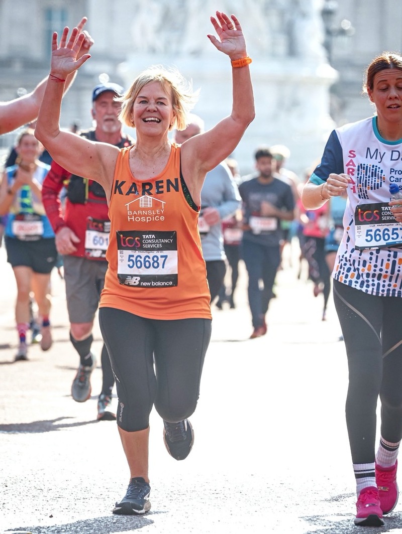 MARATHON RUNNER: Karen Schofield made the finishing line on Sunday.