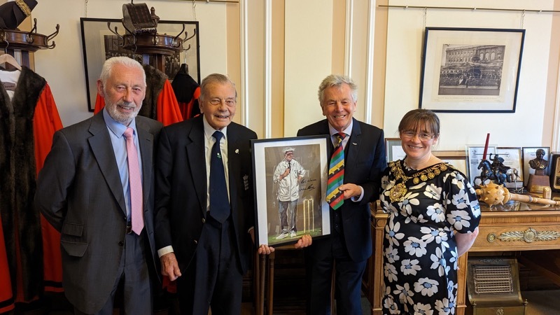 CELEBRATION: Dickie Bird attended the Mayor’s parlour last week to mark his 90th birthday.