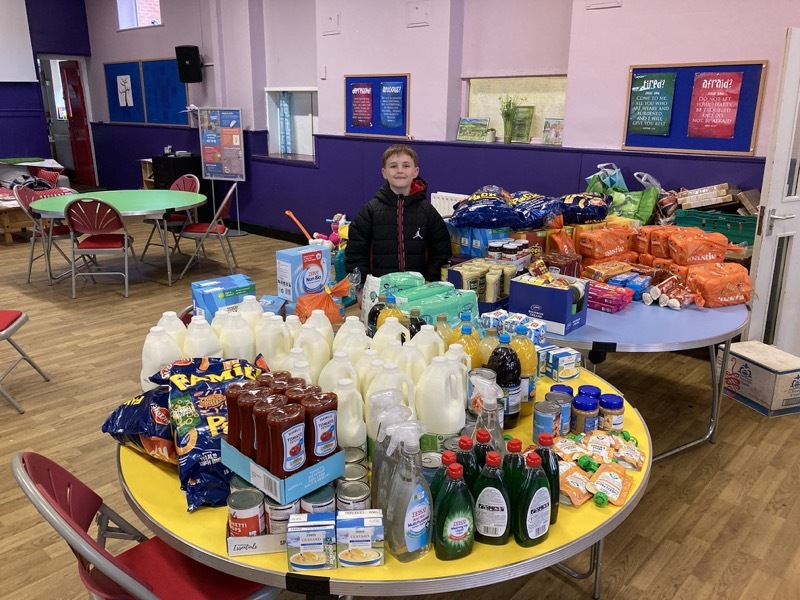 KIND-HEARTED: George with the items he donated.