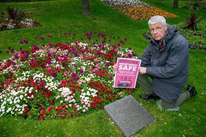 REMEMBERING THE WORKERS: George Arthur who is remembering trade unionists who lost their lives at the workplace. Picture Shaun Colborn PD093080