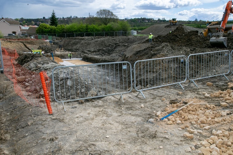 Work has started at Baurgh Green where a large roundabout is set to take shape over the coming months. Picture Shaun Colborn PD093078