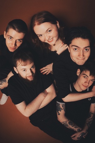 TOP GIG: Hannah with band members Sam Hughes, Luke Harrison, Owen Moriarty and Charlie Tanner.