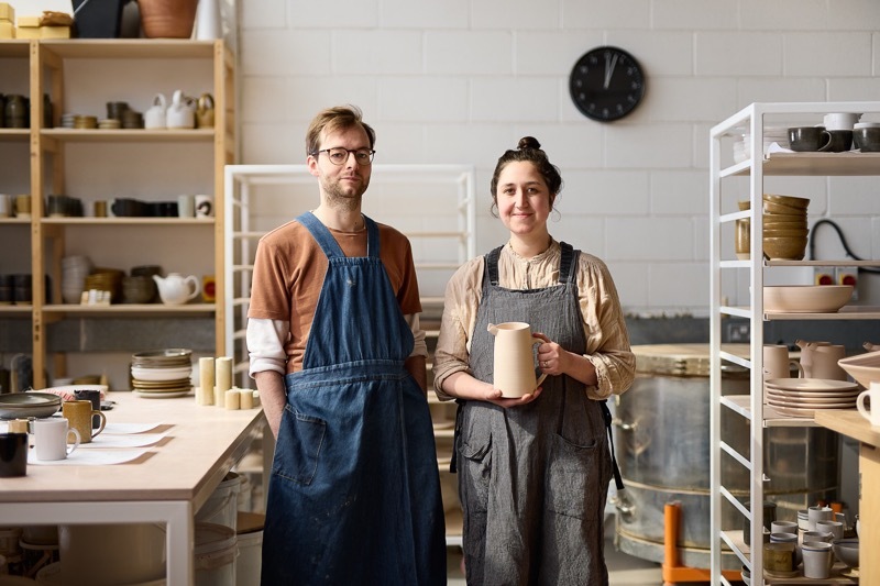 Potters Catherine and Matt West.