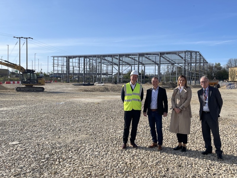 MILESTONE: Martyn Carnell of CMS, Andrew Corbett of Smith’s Surveyors, Rebecca Schofield of Knight Frank and Barnsley Council’s Robin Franklin.