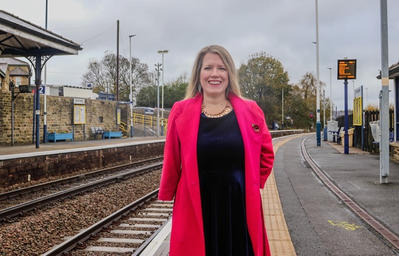 PRAISE: Marie Tidball is pictured at Penistone’s station.