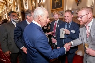 ROYALTY: King Charles meeting members of Grimethorpe Colliery Band.