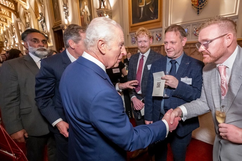 ROYALTY: King Charles meeting members of Grimethorpe Colliery Band.