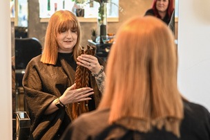 DONATION: Jess has donated 19 inches of hair to the charity. Picture: Charley Atkins.