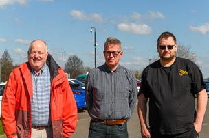 FRUSTRATED: Couns Dickie Denton, Steve Hunt and Chris Wray.
