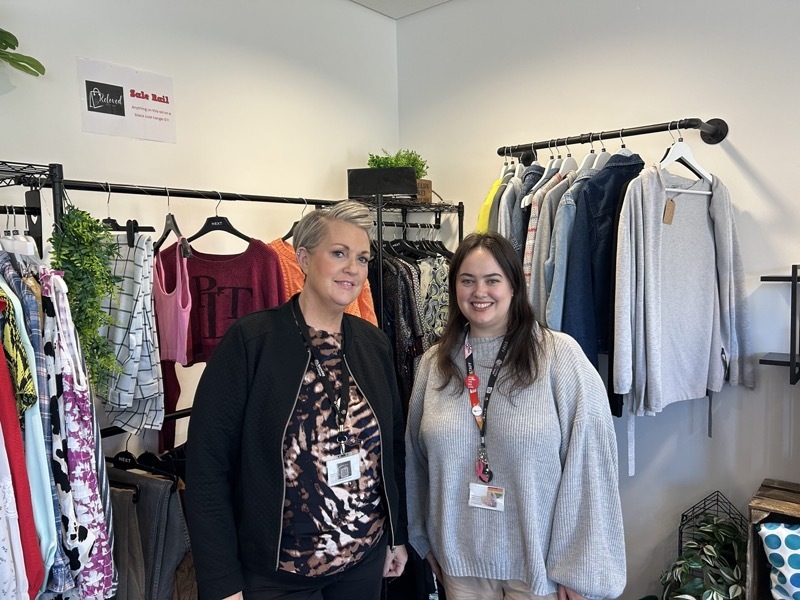 RELOVED: Nicola Thomson-Dewey with Sasha Beswick.