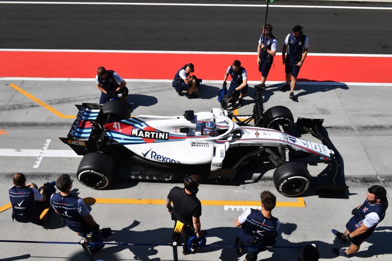 Main image for F1 hopeful Rowland impresses Williams boss during testing day at rain-soaked Budapest track 