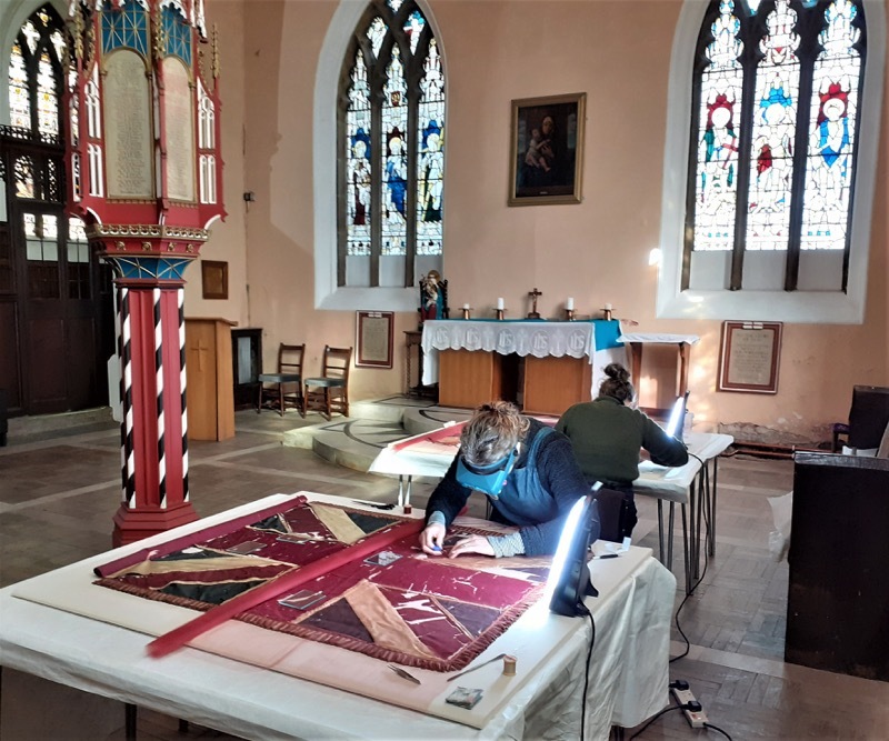 Main image for Barnsley Pals’ historic flags restored