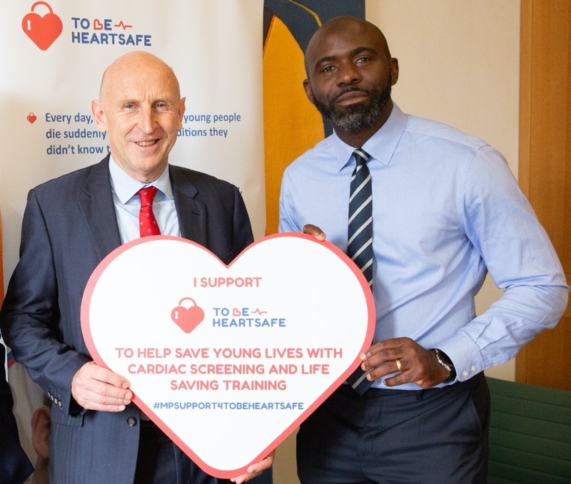 LIFESAVING: MP John Healey met with Fabrice Muamba.