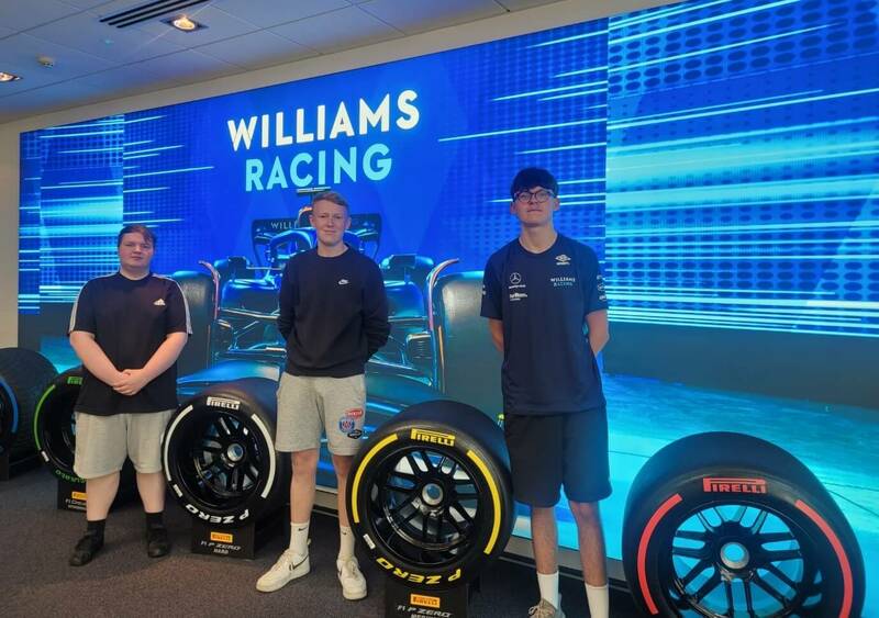 RACING AHEAD: Logan Exley, Jamie Swift and Kasper Dziobiak.