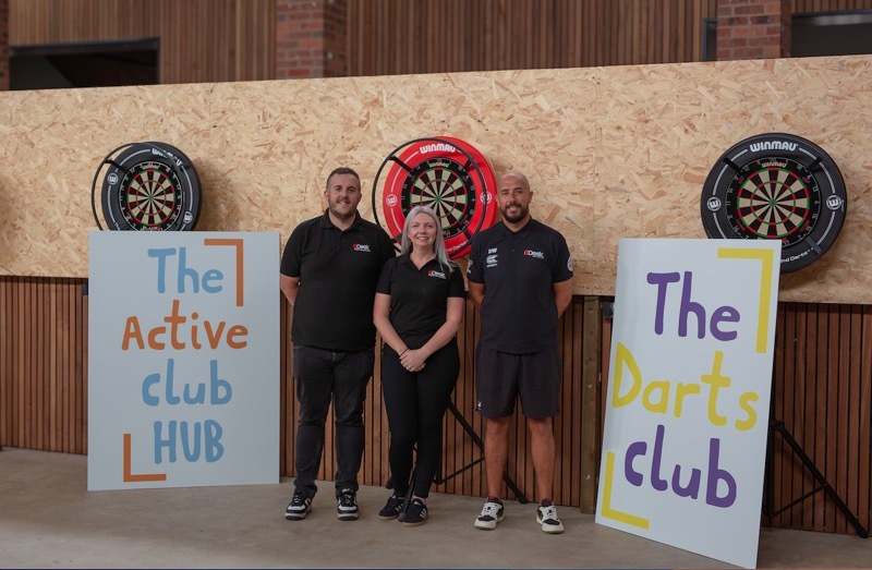 TOP TARGET: IT Desk’s Stephen and Vicki Harper with Daniel Wall from The Active Club