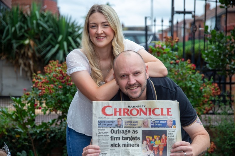 Chronicle Fate: Matt and Kate Venables, both did not know that the chronicle would be a big story in both their lives. picture Shaun Colborn PD094336