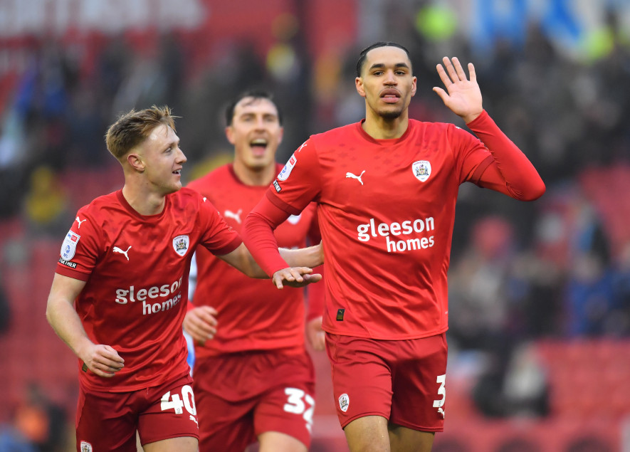 Jon Russell celebrates against Huddersfield in February