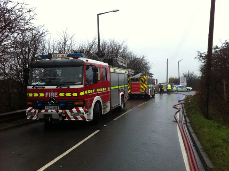 Main image for Fire crews battle recycling plant blaze