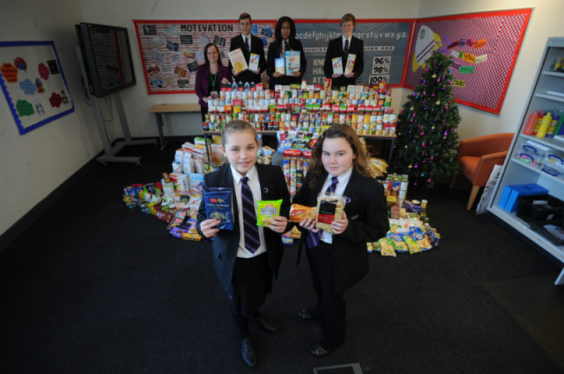 Main image for School racks up food bank items