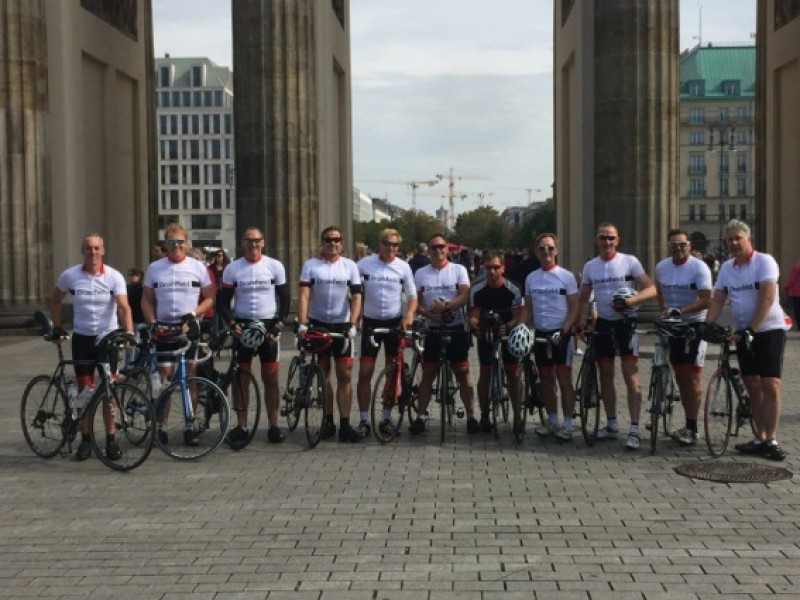 Main image for Charity cycle team smash fund-raising target