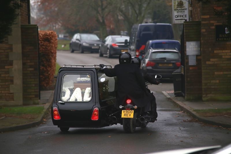 Main image for Bikers rally together for funeral tribute