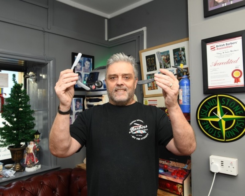 Main image for Barber Tony is at cutting edge of fight against knife crime