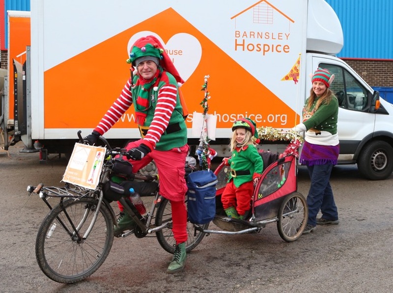 Main image for Fundraising elf spotted on two wheels