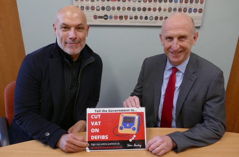 CUT THE VAT: Howard Webb and Wentworth and Dearne MP John Healey.