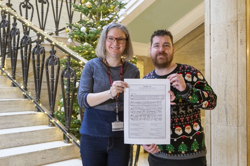 Main image for Christmas carol unearthed for town hall’s birthday