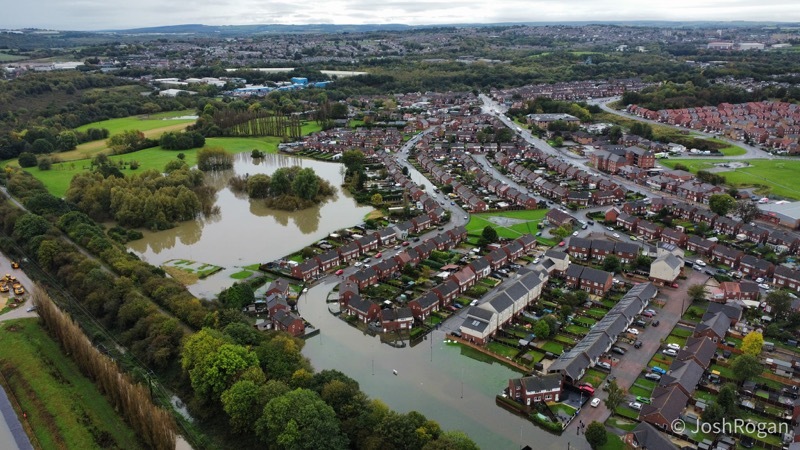 CHAOS: Lundwood was submerged again. Photo: Josh Rogan.