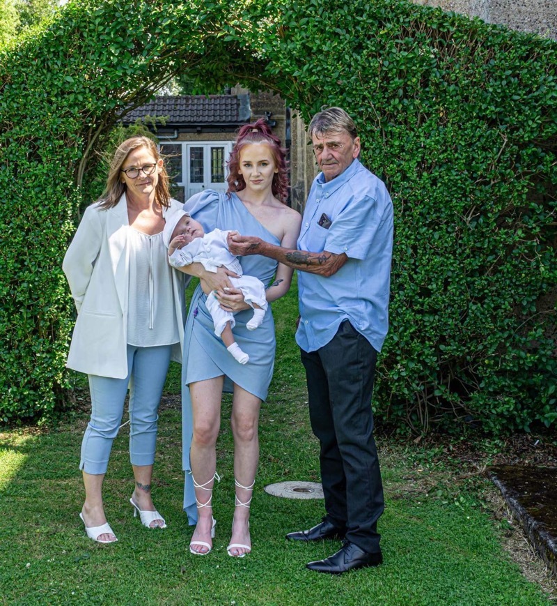 HEARTBREAKING: Shanie with her mum Adele Trickett and dad Keith Burton.