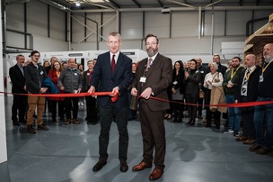 OPENING: Barnsley North MP Dan Jarvis and CEO David Akeroyd.