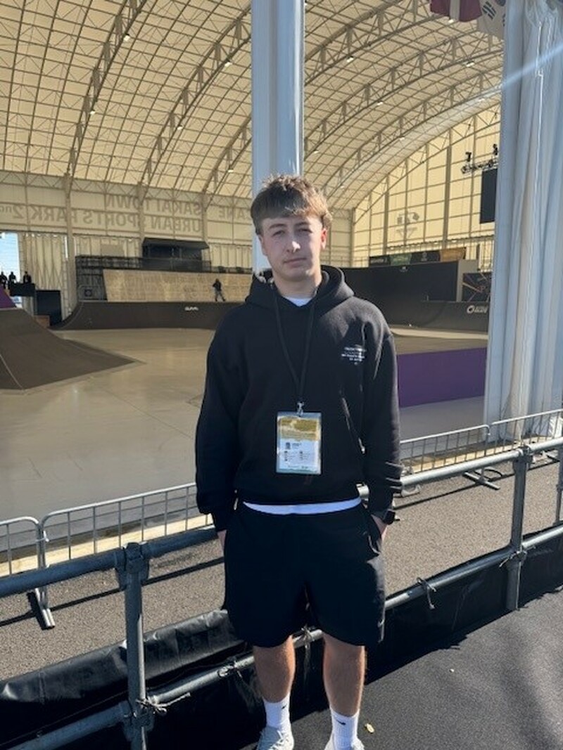 Charley Dyson at the scootering World Championships, Japan.