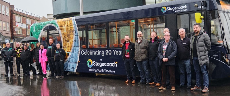 ANNIVERSARY: Long-serving Stagecoach staff mark the 20th birthday.