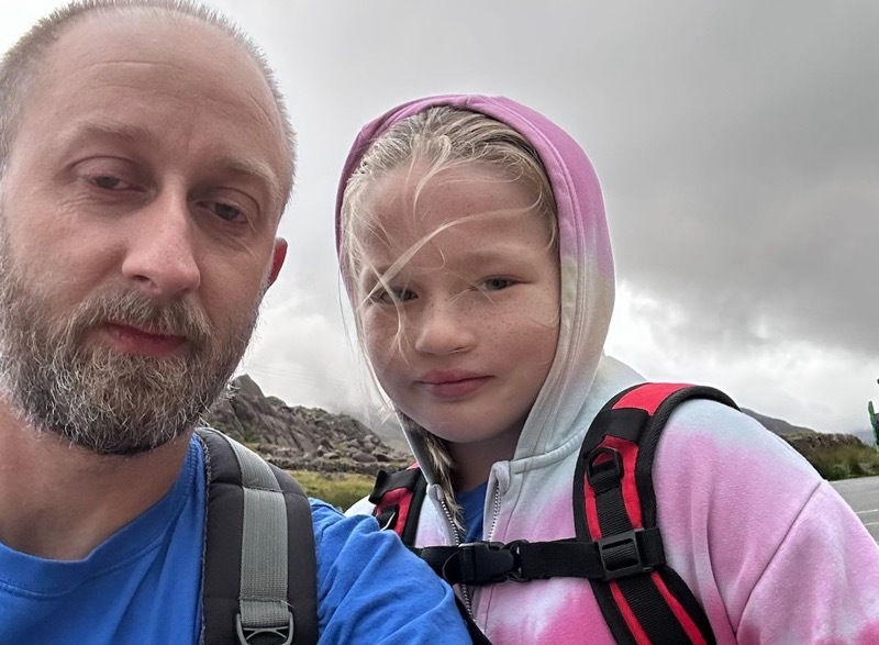 TREK: Isabelle on her way up Snowdon.