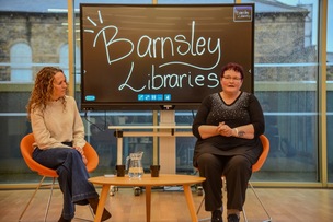 INSPIRATIONAL: Claire Throssell with Michelle Rawlins.